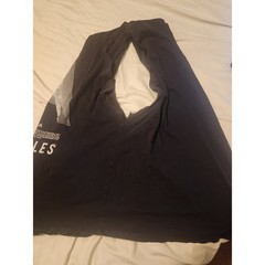 Free State Graphic Streetwear Black Tee California distressed WIP sz Large faded