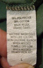 Hinano Tahiti T-Shirt Traditional Tahitian Design Green Shirt Size L