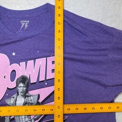 David Bowie Ziggy Stardust Graphic Band T-Shirt Purple XL 2022 Rock Music Tee