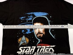 VNG Star Trek Next Generation Commander Riker 1991 XL TShirt Black Single Stitch