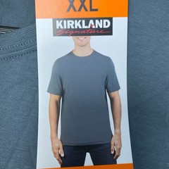 Kirkland Signature Men’s XXL Blue Pima Cotton Crewneck T-Shirt K1369