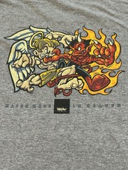 Vintage Y2K Mossimo Naughty Or Nice T-shirt Size XL Devil Angel Match Made In He