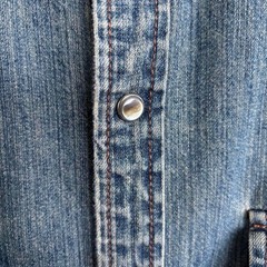 Vintage Wrangler Denim Western Snap Shirt Men’s XL Cowboy Ranch Wear
