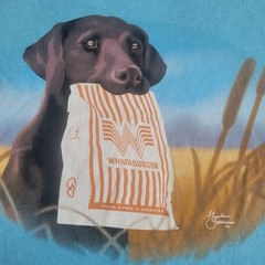 Magellan Whataburger Collab 2XL Black Lab Blue T-Shirt Outdoor USA Good Dog !