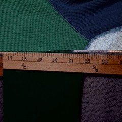Roebuck Co Shirt Mens Waffle Knit Henley Large Tall Green Color Block Thermal