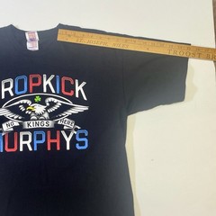Dropkick Murphys No Kings Here T-Shirt Large Black Double Sided Bayside USA Made