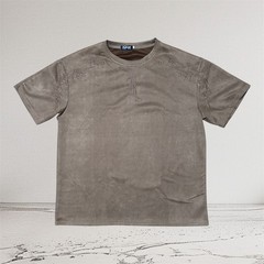 jk.ptwso Men’s Suede Texture Thorn Embroidery T-Shirt