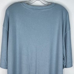 Vintage Linea Dome Men’s Shirt XL New Blue Short Sleeve Textured Casual Crew