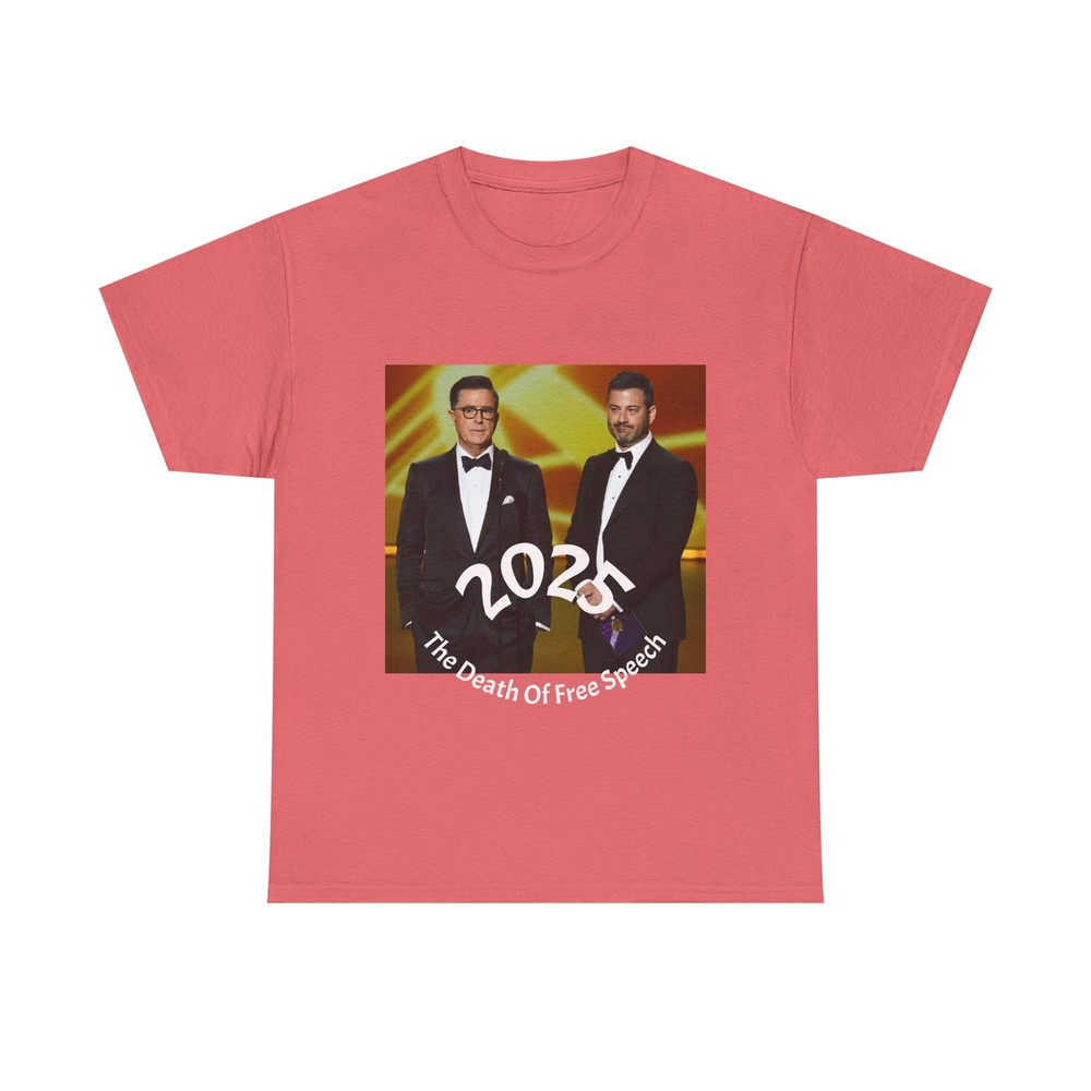 2025 The Death Of Free Speech T-Shirt Unisex Jimmy Kimmel Stephen Colbert Cancel