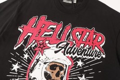 Graphic Hellstar tee shirt Men’s Black Cotton NEW