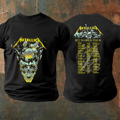 Metallica M72 Tour Shirt 2025 2026 World Tour Mens Black Heavy Metal Tee