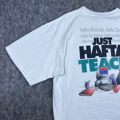 Vintage Coed Sportswear Men’s T-Shirt Just Hafta Teach White Made in USA Size XL