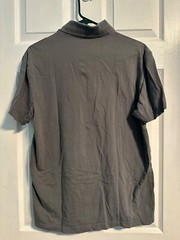 Claiborne Men’s Gray Polo Stretch Slim Fit Large Short Sleeve Golf Shirt