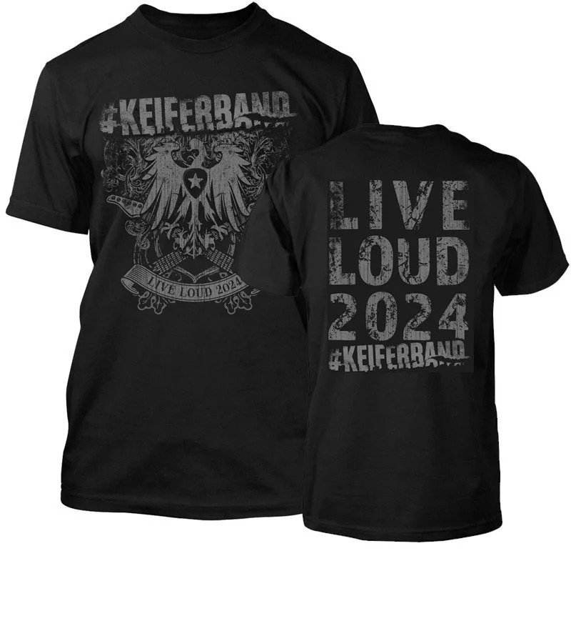 2 Sides 2024 Tom Keifer KEIFERBAND LIVE LOUD Shirt Black Unisex S-5XL 1P0868