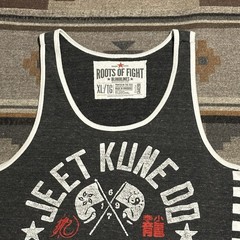 Roots Of Fight Tank Top Mens XL Gray Bruce Lee Martial Arts Sleeveless Shirt C3