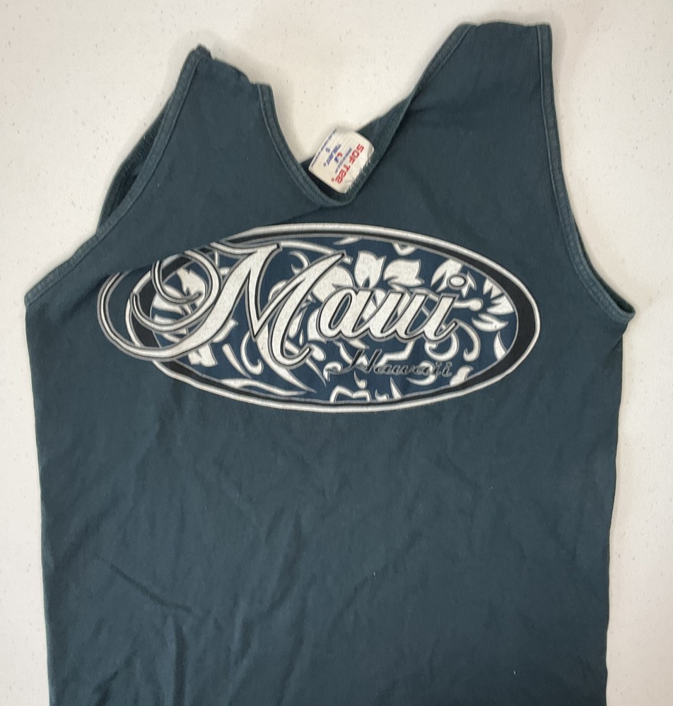 Vintage Maui Hawaii Tank Top Men S Shirt Sof Tee Jays Graphic Retro 90s USA