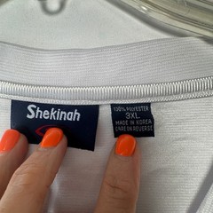Shekinah West Side Football Jersey Mens 3XL White Navy Tackle Twill Mesh Y2K