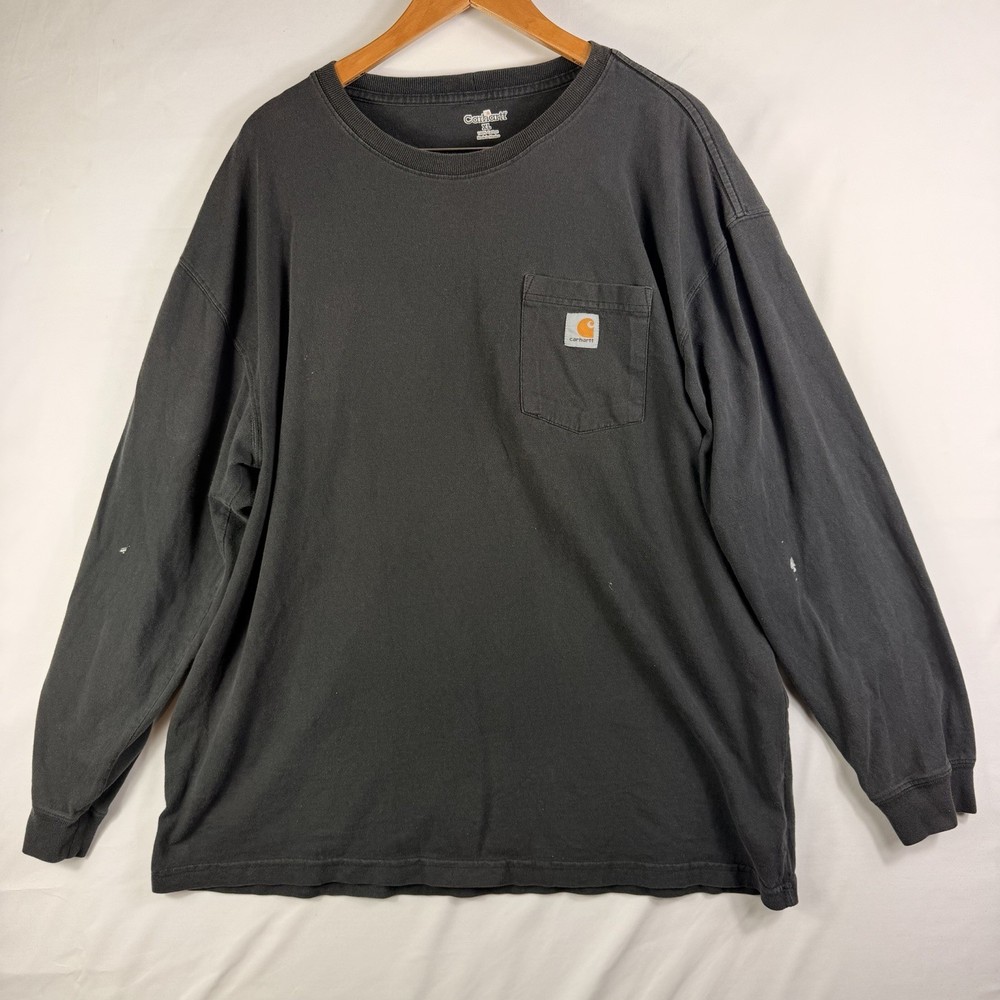 Carhartt Shirt Men’s XL Gray Original Fit 100% Cotton Long Sleeve Pocket K126