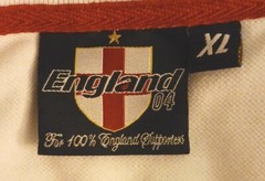 Shirt England 2004 White Red 48 Chest 30 Inch Length England Supporters