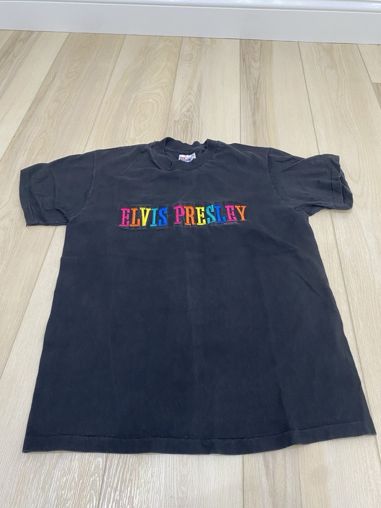 Vintage Elvis Presley 1994 Embroidered T Shirt Made In The USA Single Stitch Med