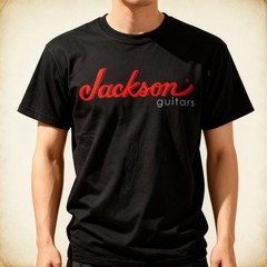 Jackson Guitars Red Men’s Black T-Shirt Size S to 5XL