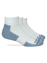 Mens Moisture Wicking Seamless Toe Quarter Sport Socks Athletic Hosiery 3 PCS