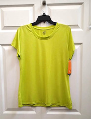 Champion Essential Men’s Large Double Dry Tee Neon Green 100% Polyester NWT