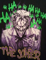 Batman DC Comics Joker Graphic T Shirt Screen Printed Cotton Black Tee Sz Large