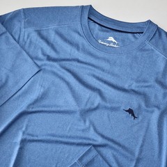 Tommy Bahama T Tee Shirt Performance Rash Guard Cabo Blue SS New Medium M