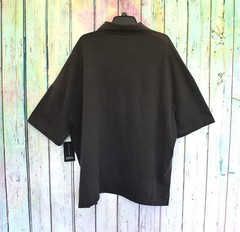 Men’s No Boundaries Oversize French Terry Polo Shirt XLARGE Charcoal Sky NEW