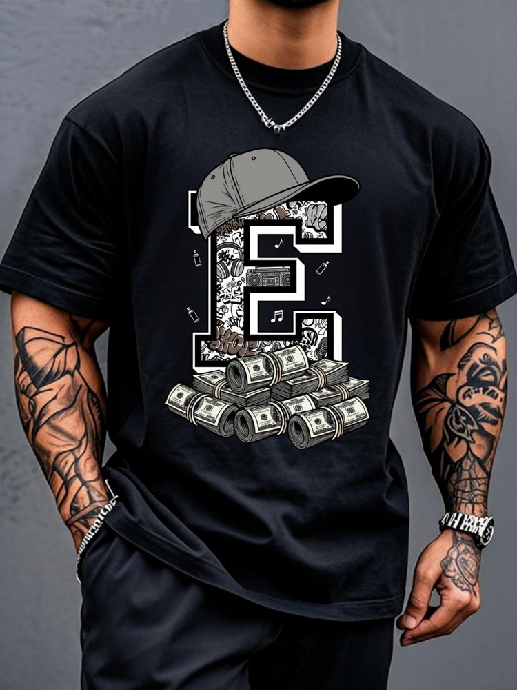 Men’s Fashion Graphic T-Shirt Casual Streetwear Sport Trend Tee