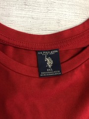 U.S. Polo Assn Shirt Mens 2XL Red Long Sleeve Crewneck USPA Logo Graphic Casual