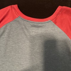 Men’s 3XL Jersey Top T-shirt Tee George Heathered Gray and Red Short Sleeve