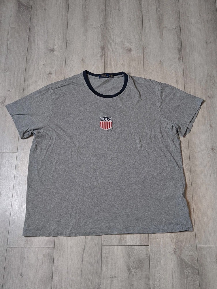 Polo Ralph Lauren Men’s T-Shirt Classic Short Sleeve USA Flag Shield Tee 2XB