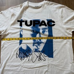 Old Navy Tupac Shakur Graphic T-Shirt Size L White Streetwear Rap Tee