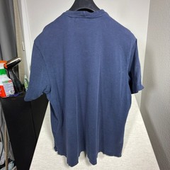 Eddie Bauer T-Shirt Mens XL/XG Short Sleeve Cotton Navy Blue Solid Regular 90s
