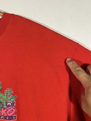 Vintage 90s Gecko Hawaii Graphic T Shirt Red Neon Lizard Logo Single Stitch XL