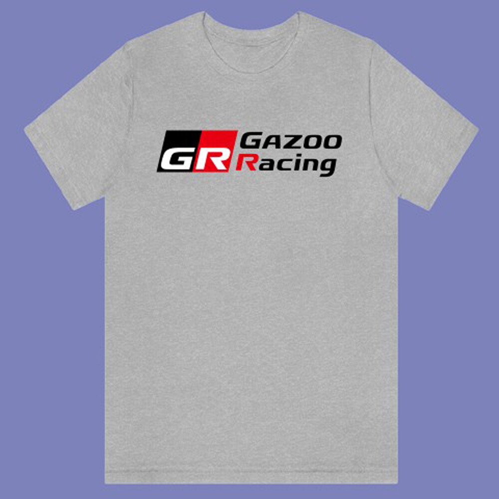 GR Gazoo Racing Japan Sports Car Tuner Logo Men’s Grey T-shirt Size S-3XL