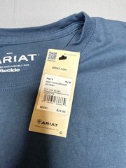 NWT Ariat Vaya Con Dios SS T-Shirt Blue Dusk Graphic Tee – Men’s Medium – READ