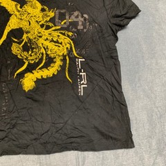 Lauren Ralph Lauren T Shirt Mens Large Black Dragon Graphic Print Short Sleeve