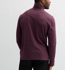 Apt. 9 Premier Flex Long Sleeve Mock Turtleneck Shirt Men’s Sz Large Maroon New
