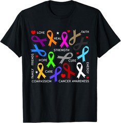 Cancer Awareness – Fight Cancer Ribbons Gift Unisex T-Shirt