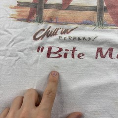 Vintage Anvil Shirt Mens XL White Sedona AZ Chillin Peppers Bite Me Graphic Tee