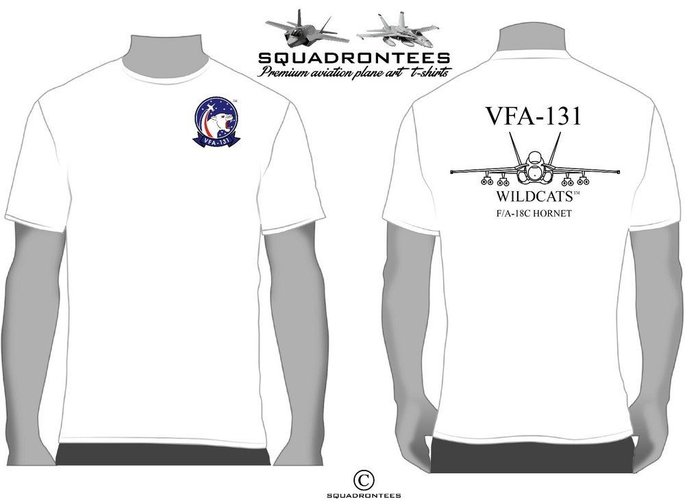 VFA-131 Wildcats F/A-18 Hornet Squadron T-Shirt D3 – USN Licensed Product