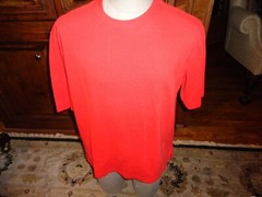 Cabela’s Reddish Orange Loose Fit Blank Sold Cotton Blend T-shirt Adult L NICE