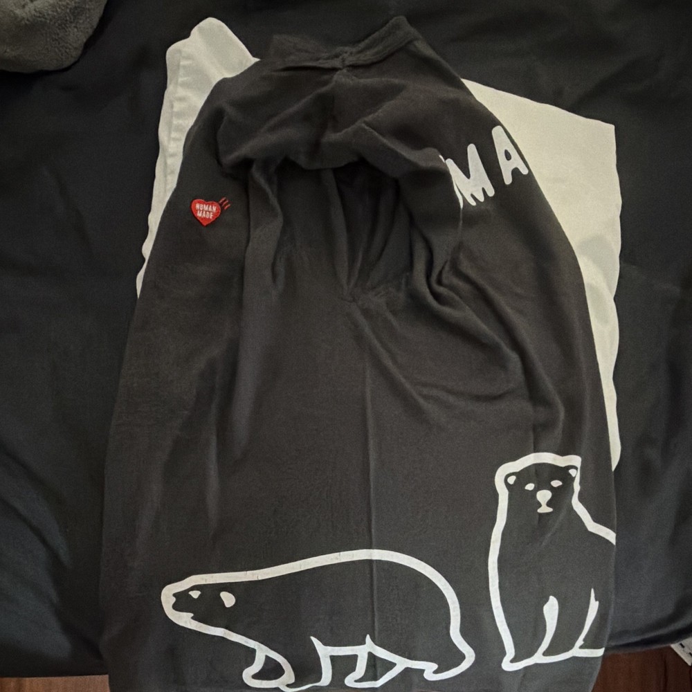HUMAN MADE Black Otter Graphic Logo Tee Crew Neck Short Sleeve Men’s