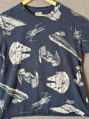 Star Wars Mad Engine Spaceship All Over Print T-Shirt Navy Men’s XL