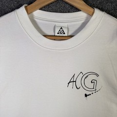 Vintage Nike ACG Shirt Mens Medium White Ralph Steadman Swoosh Long Sleeve Y2K