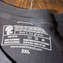 Relish Brand Men’s Black No Ketchup Ever Hotdog Cowgirl T Shirt Chicago 3XL READ