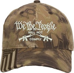 We the people will not comply BillFlag Embroidered 1Size Fits All structured Hat